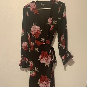 Lulu’s floral wrap party dress
